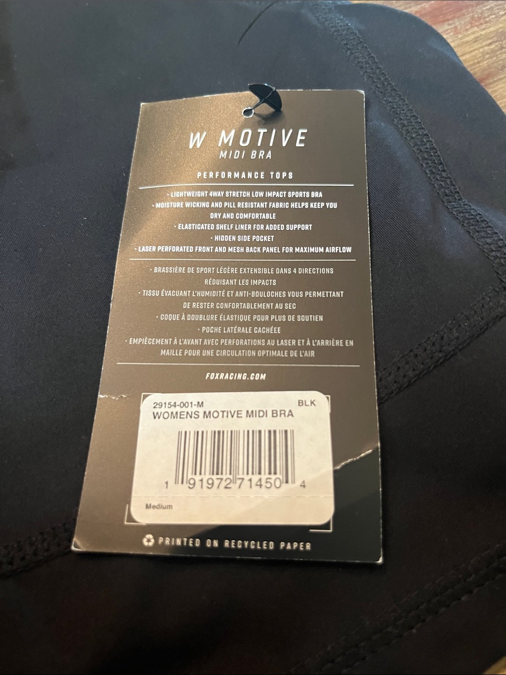 NWT Fox Racing Women's Motive Sports Bra Top - Picture 5 of 8